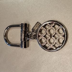 Coach  Key Chain Pave Crystals Circle  Signature  92959 Purse Charm